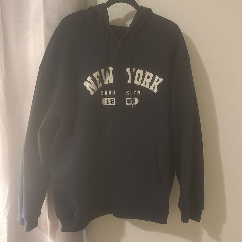 Shein oversized zip up hoodie